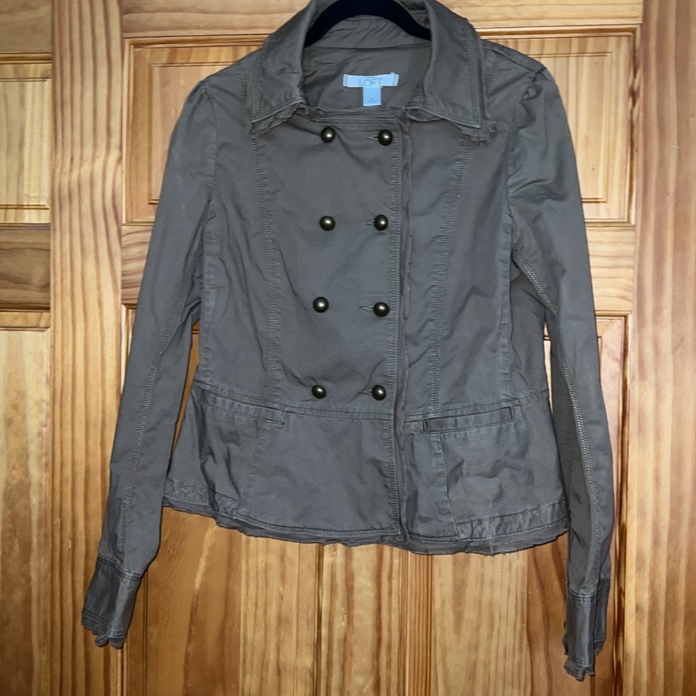 Ann Taylor LOFT Military Jacket in Army Green [Size 8]